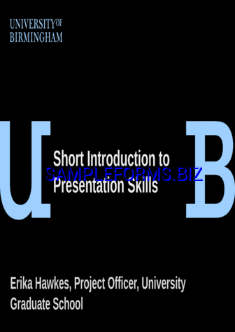Introduction to Presentation Skills pdf ppt free