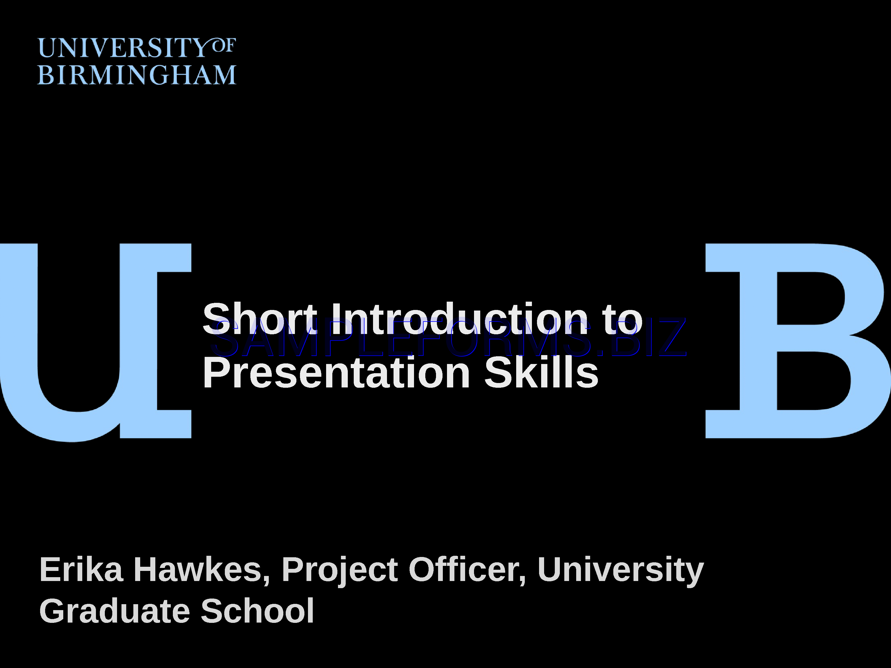 Preview free downloadable Introduction to Presentation Skills in PDF (page 1)