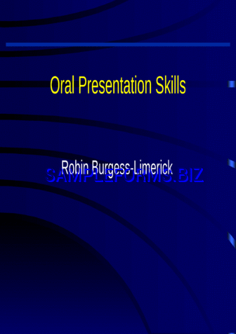 Oral Presentation Skills pdf ppt free